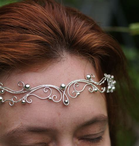 Tiara Diadem Elven Tiara Cosplay Circlet Elvish Tiara Etsy