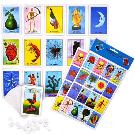 Buy Loteria Mexican Bingo Lottery Game Set 10 Players Deck Of 54