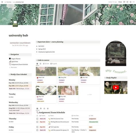 Notionlayout Notion Notionstudy Notionaesthetic Cottagecore Nature