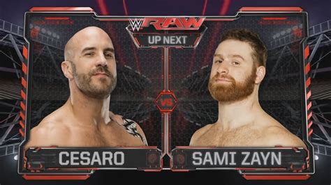 Full Match Cesaro Vs Sami Zayn Wwe Raw Youtube