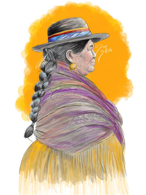 Ilustración cholita boliviana :: Behance
