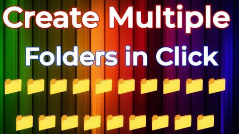 How To Create Multiple Folders At Once How To Create Multiple Folders