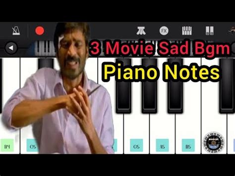 Movie Sad Bgm Easy Piano Notes Anirudh Dhanush Youtube