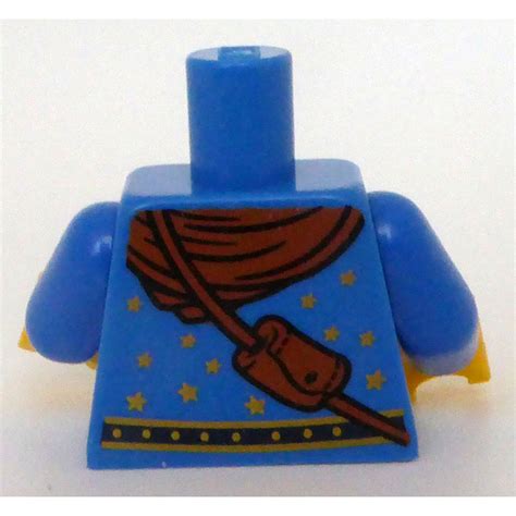 Lego Blue Minifig Torso With Skirt With Gold Stars Belt And Scarf