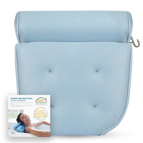 Buy Coastacloud Breathable 3d Mesh Spa Bath Pillow With 4 Suction Cups