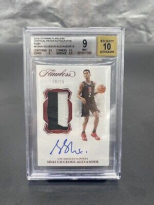 Panini Flawless Shai Gilgeous Alexander Vertical Ruby Rpa Bgs