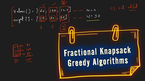 Fractional Knapsack Greedy Algorithms YouTube