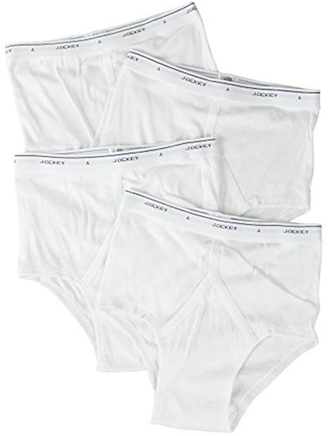 Jockey 4 Pack Cotton Full Rise Briefs 1 Bonus Pair White 36