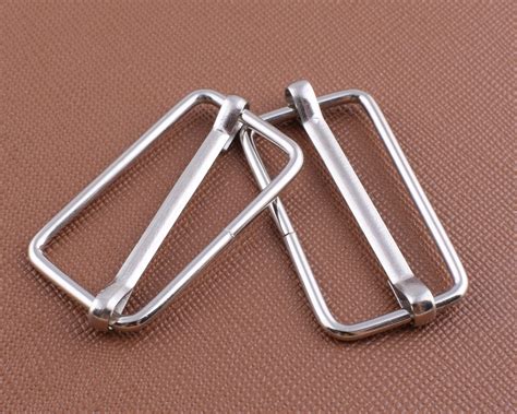 Hebillas De La Correa De Plata Mm Ajustable Rectangular Etsy