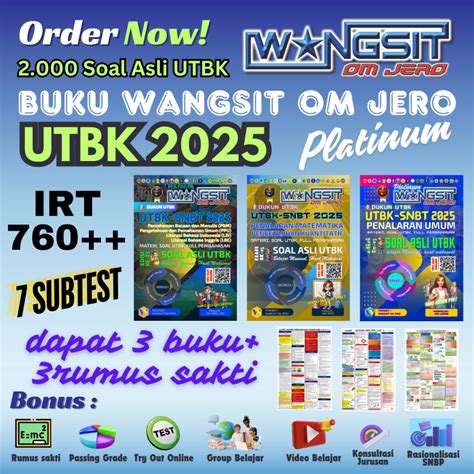 Jual Edisi Terbaru UTBK 2025 Buku Wangsit OM JERO TPS UTBK SNBT 2025