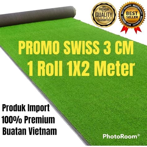 Jual Rumput Sintetis Ukuran X Meter Tebal Cm Tipe Swiss Premium