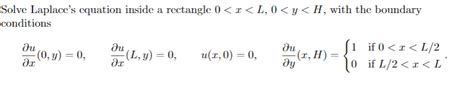 Solved Solve Laplace S Equation Inside A Rectangle Chegg