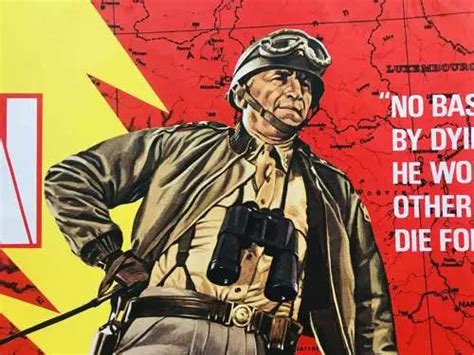 Patton 1970 Film Poster British Quad In Ephemera