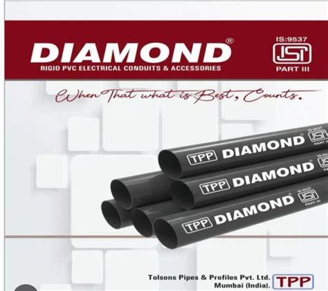 Black Diamond Pvc Conduit Pipe For Commercial Size Mm At