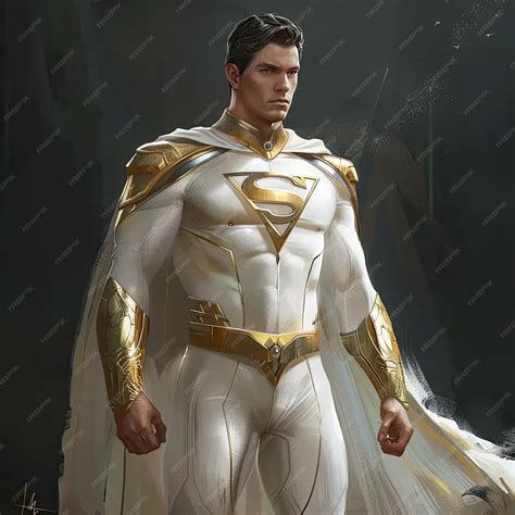 Premium Photo A Man In A White And Gold Costume