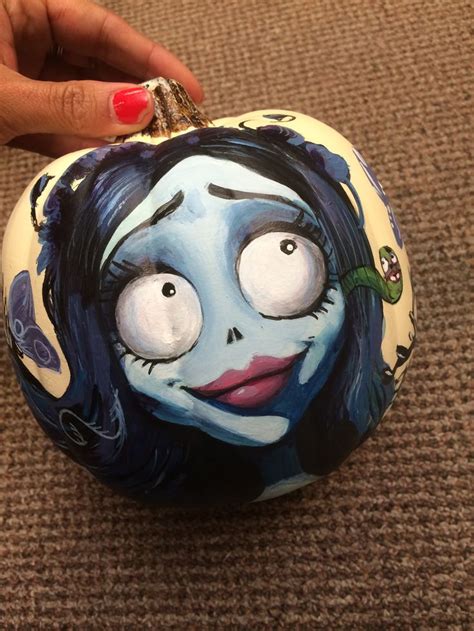 Corpsebride Halloween Pumpkin Decorative Handpainted By Me