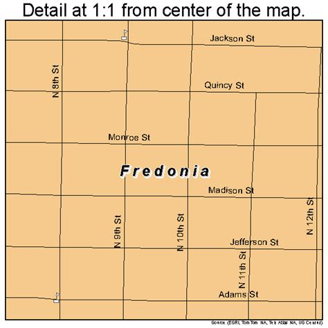 Fredonia Kansas Street Map 2024575