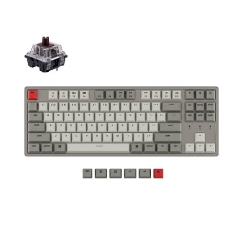 Keychron K8 TKL Non Backlit BT Hot Swappable Mech Alum Keyboard Brown Switch KBKCK8M3BROWN