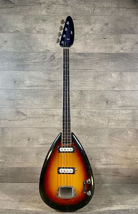 Vox Phantom Iv Teardrop Bass 1966 Sunburst Reverb