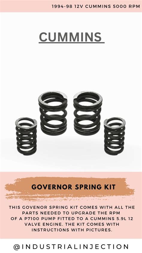 1994 98 12V Cummins 5000 RPM Governor Spring Kit Engine Spare Parts