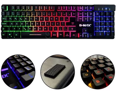 Teclado Semi Mecanico Retroilumina O Rgb Gamer Usb Parcelamento Sem