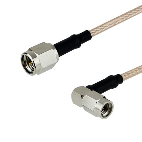 SMA Male To RA SSMA Male Cable RG 316 Coax In 6 Inch