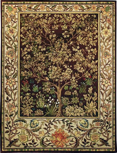 Tree Of Life Umber By William Morris Arts And Crafts Style Woven