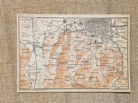 CARTA GEOGRAFICA O Cartina Del 1939 Bologna La Certosa Emilia Romagna T