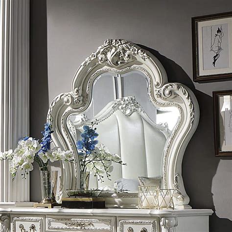 Acme Furniture Dresden Ii Bone White Finish In Dresser With Mirror