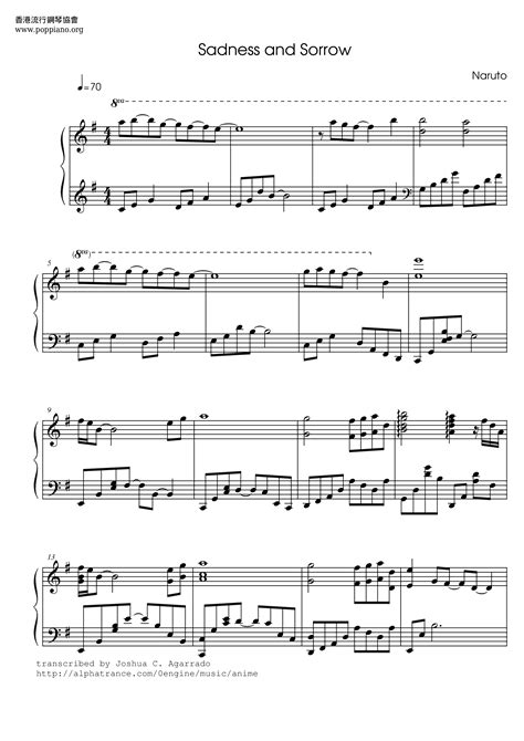 Naruto Sadness And Sorrow Sheet Music