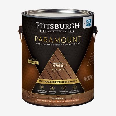 PITTSBURGH PAINTS & STAINS PARAMOUNT Exterior Semi-Transparent Super Premium Stain & Sealant In ...