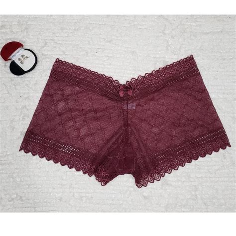 Calcinha de renda caleçon lingerie sexy shortinho calesson atacado