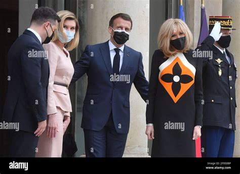 Paris France Avril Le Pr Sident Fran Ais Emmanuel Macron Et