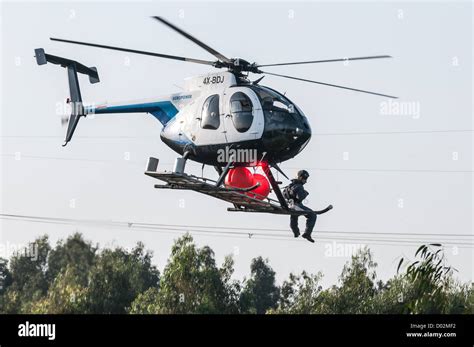 Hughes Md 500e Civilian Helicopter Photographed In Israel Stock Photo