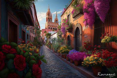 Colorful San Miguel de Allende 08 by RunaqueArt on DeviantArt