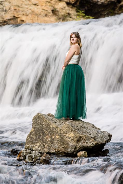 Senior Photography Waterfall Session Margaret