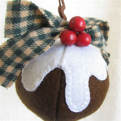 Felt Christmas Pudding Ornament Pdf Sewing Pattern Etsy