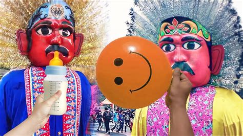 LUCU ONDEL ONDEL BETAWI TIUP BALON NANGIS BALON NYA PECAH DIKASIH