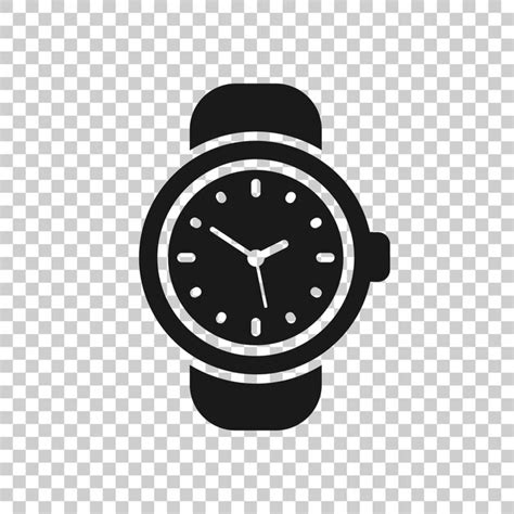 Premium Vector Wrist Watch Icon In Flat Style Hand Clock Vector