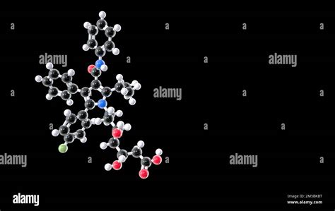 Atorvastatin Fármaco Modelo Molecular Este Medicamento Se Vende Bajo