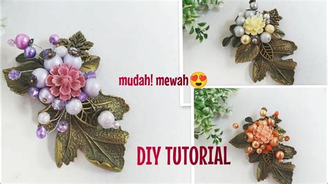 Cara Bikin Bros Mutiara Kristal Vintage Easy Jewellery Making Ide