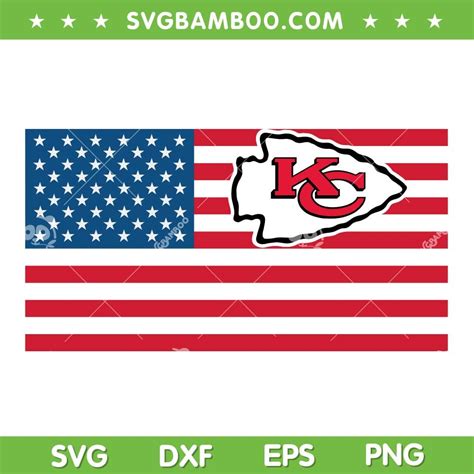 Chiefs American Flag Svg Png Kansas City Flag Svg Flag Chiefs Football Dxf Eps Svg Png City