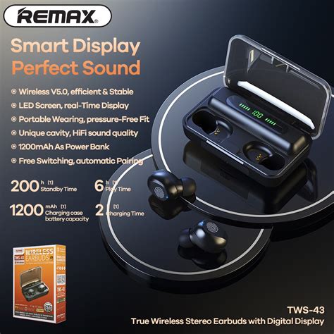 REMAX TWS 43 True Wireless Stereo Earbuds With Digital Display Price In