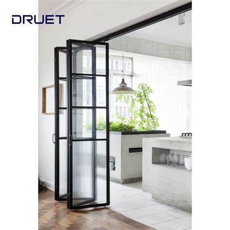 American Standard Villa Balcony Quiet Exterior Aluminum Folding Glass Door Glass Bifold Door