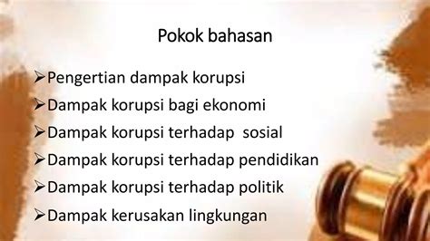 Ppt Kelompok 3 Dampak Dampak Korupsi PPT