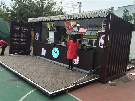 Outdoor 20ft Shipping container kiosk into cafe | Mall Kiosks | Food ...