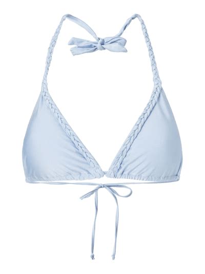 Review Bikini Oberteil Mit Abschl Ssen In Flechtoptik Hellblau Online