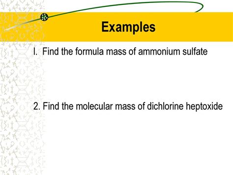 Formula Mass. - ppt download