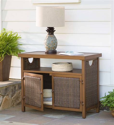 Urbanna Wicker Storage Console Table - Walmart.com - Walmart.com