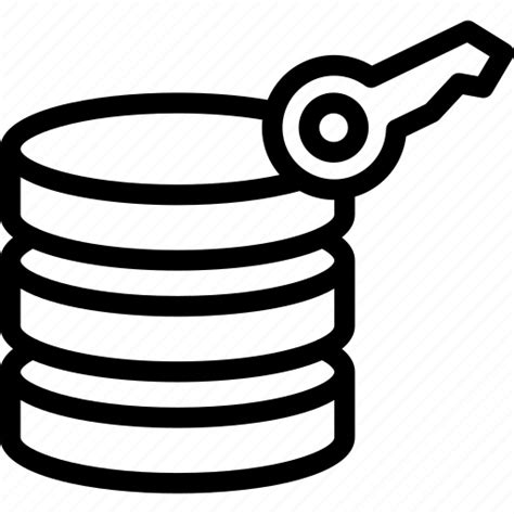 Primary Key Database Unique Key Storage Icon Download On Iconfinder